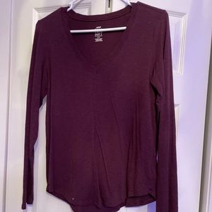 Long sleeve maroon shirt